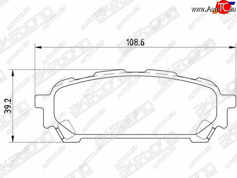 1 699 р. Колодки тормозные зад RH-LH SAT Subaru Impreza GC седан (1992-2000)  с доставкой в г. Таганрог