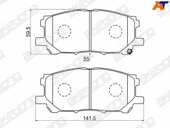 1 659 р. Колодки тормозные перед FL-FR SAT  Lexus RX300  XU30 (2003-2006), Lexus RX330  XU30 (2003-2006), Lexus RX350 ( XU30,  AL10,  AL20) (2003-2019), Toyota Harrier ( XU10,  XU30,  XU60,  XU80) (1997-2025)  с доставкой в г. Таганрог. Увеличить фотографию 1