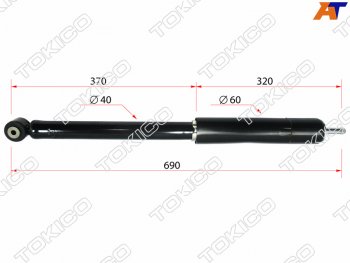 6 349 р. Амортизатор задний (RH=LH) TOKICO  Honda Fit  GE - Insight  ZE2  с доставкой в г. Таганрог. Увеличить фотографию 1