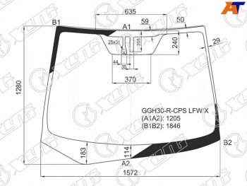 13 749 р. Стекло лобовое (Датчик дождя Молдинг) XYG  Toyota Alphard  H30 - Vellfire  2  с доставкой в г. Таганрог. Увеличить фотографию 1