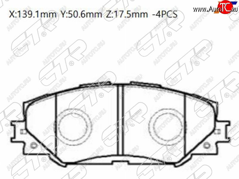 2 279 р. Колодки тормозные перед FL-FR SAT  Toyota RAV4 XA305 5 дв. дорестайлинг (2005-2009)  с доставкой в г. Таганрог