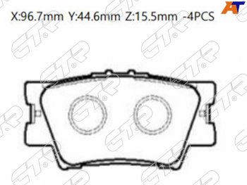 1 439 р. Колодки тормозные барабанные задние LH-RH SAT Toyota Camry XV40 рестайлинг (2009-2011)  с доставкой в г. Таганрог. Увеличить фотографию 1