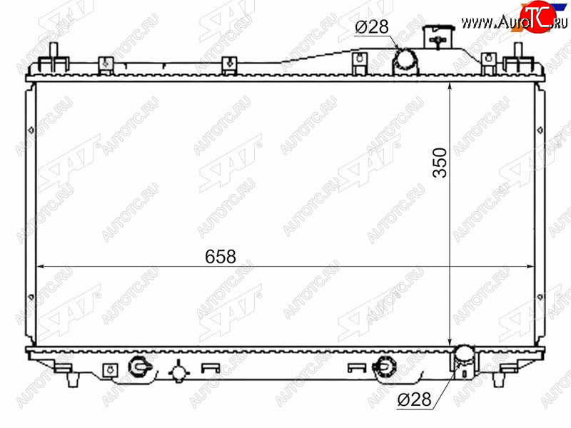 6 199 р. Радиатор SAT  Honda City  GD - Civic ( ES,  EU)  с доставкой в г. Таганрог