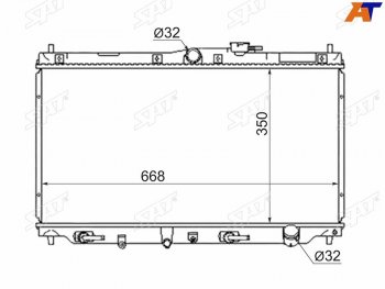 Радиатор SAT Honda (Хонда) Accord (Аккорд) ( CA,  CB) (1985-1991) CA, CB седан, седан дорестайлинг