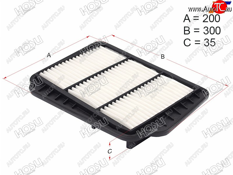 419 р. Фильтр воздушный HOSU  Chevrolet Lacetti ( седан,  универсал,  хэтчбек) (2002-2013), Daewoo Nubira  J200 (2003-2008)  с доставкой в г. Таганрог