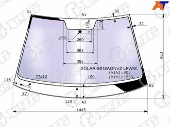 25 799 р. Стекло лобовое (Атермальное Молдинг) XYG Volkswagen Golf 7 дорестайлинг, хэтчбэк 5 дв. (2012-2017)  с доставкой в г. Таганрог. Увеличить фотографию 2