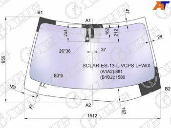 21 899 р. Стекло лобовое (Атермальное Датчик дождя Молдинг) XYG Lexus ES350 XV60 дорестайлинг (2012-2015)  с доставкой в г. Таганрог. Увеличить фотографию 2