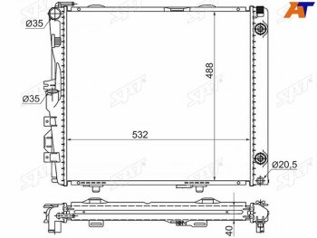 Радиатор охлаждающей жидкости SAT  Mercedes-Benz E-Class W124 седан дорестайлинг (1984-1993)