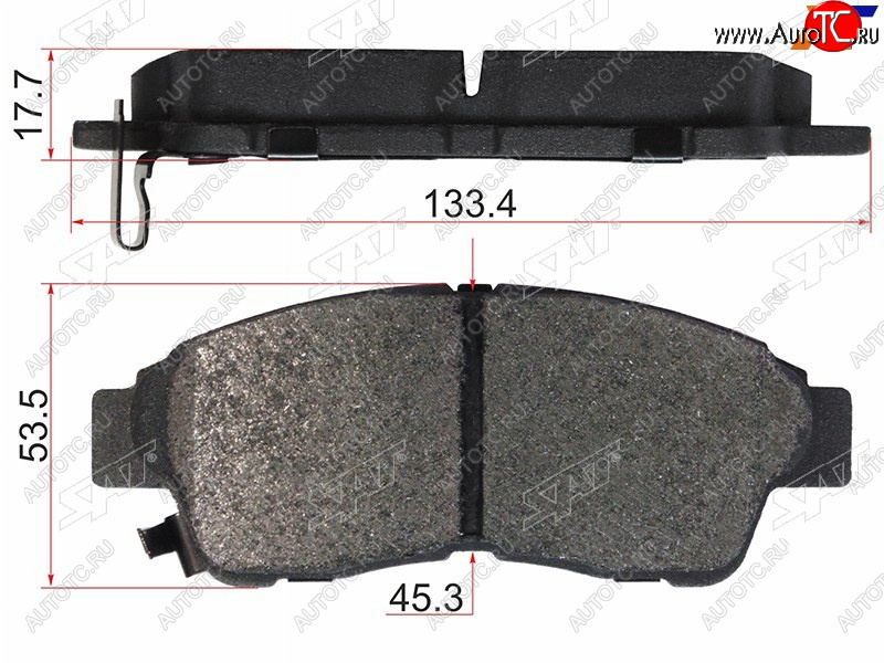 1 229 р. Колодки тормозные перед FL-FR SAT  Toyota Corolla E110 седан дорестайлинг (1997-2000)  с доставкой в г. Таганрог