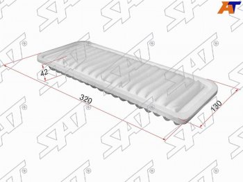 329 р. Фильтр воздушный SAT  Daihatsu Sirion ( M600) (2005-2017), Toyota Passo ( 1,  2,  3) (2004-2025)  с доставкой в г. Таганрог. Увеличить фотографию 1