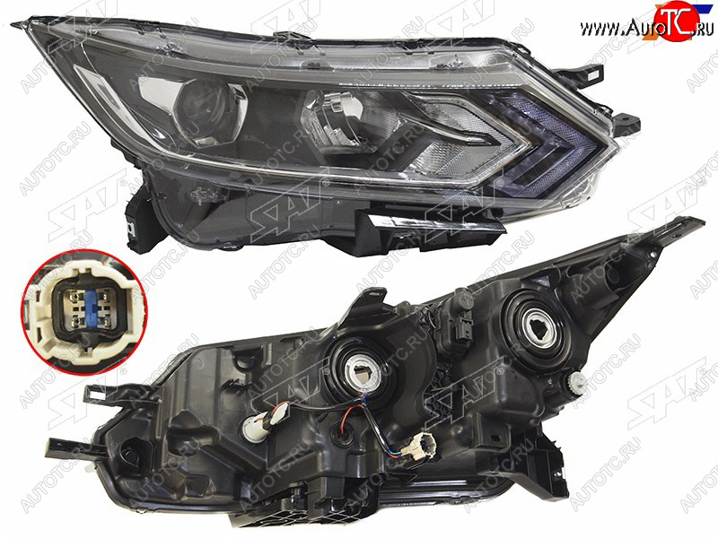 13 999 р. Фара правая ( галоген, LED) SAT  Nissan Qashqai  2 (2017-2022) J11 рестайлинг  с доставкой в г. Таганрог