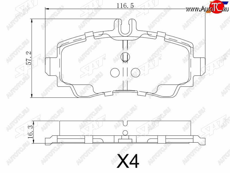 1 099 р. Колодки тормозные перед FL-FR SAT  Mercedes-Benz A class  W168 (1997-2004) хэтчбэк 5 дв.  с доставкой в г. Таганрог