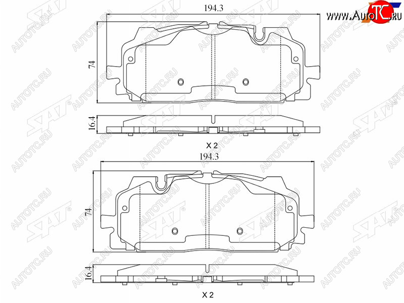 2 199 р. Колодки тормозные перед FL-FR SAT Audi A4 B9 дорестайлинг,седан (2016-2020)  с доставкой в г. Таганрог