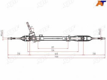 Рейка рулевая LHD SAT Nissan Qashqai 2 J11 дорестайлинг (2013-2019)