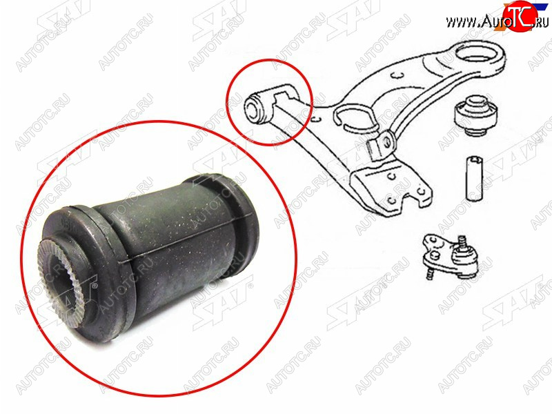 249 р. Сайлентблок нижнего рычага передний FR SAT  Toyota Caldina  T210 - Ipsum  SXM10 (D=31)  с доставкой в г. Таганрог