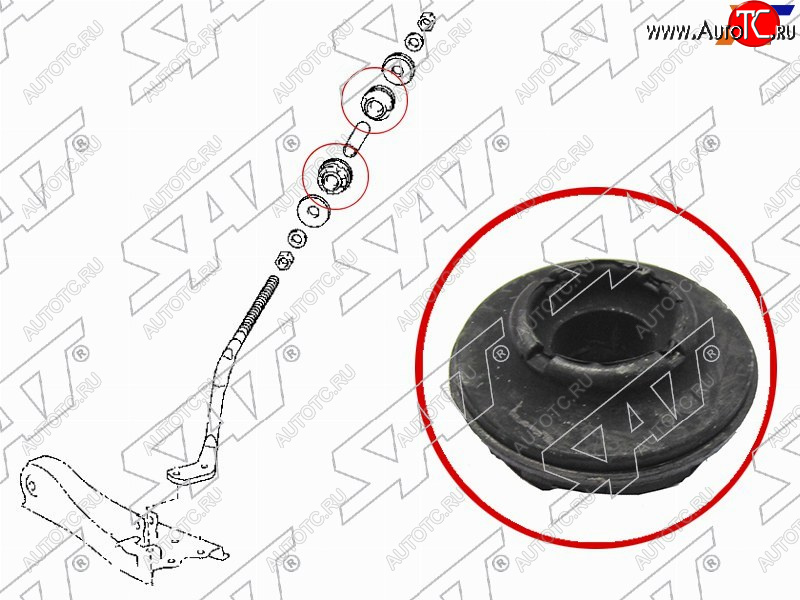 289 р. Сайлентблок рычага передней подвески FR-FL SAT  Toyota Hiace ( Y100,  H200,  H300) (1995-2024) бортовой грузовик (Япония) дорестайлинг , минивэн (Япония) дорестайлинг , минивэн (Япония) 1-ый рестайлинг, минивэн (Япония) 2-ой рестайлинг, минивэн (Япония) 3-ий рестайлинг, минивэн дорестайлинг  с доставкой в г. Таганрог