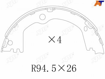 Колодки барабанные задние RH-LH SAT Hyundai Santa Fe TM рестайлинг (2020-2022)