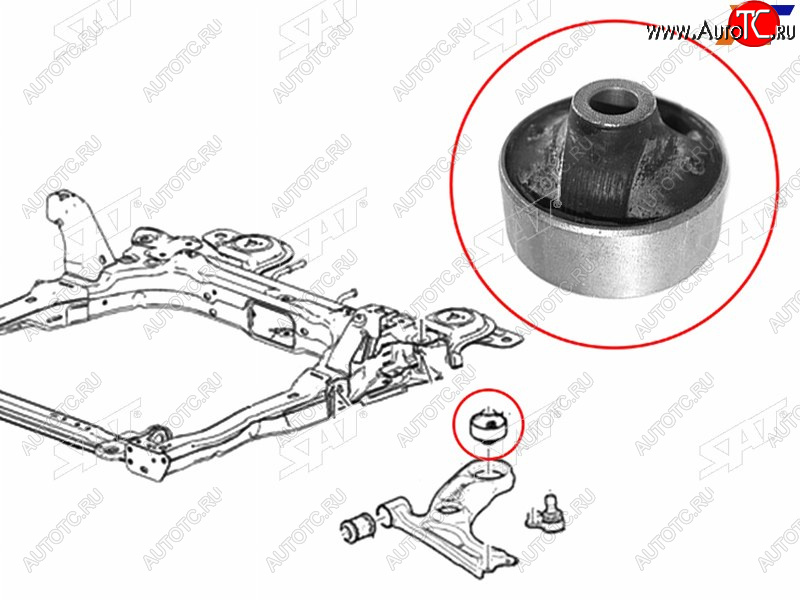 469 р. Сайлентблок рычага задний FR SAT Chevrolet Aveo T300 хэтчбек (2011-2015)  с доставкой в г. Таганрог