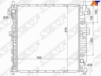 8 499 р. Радиатор двигателя SAT SSANGYONG Actyon 1 (2006-2010)  с доставкой в г. Таганрог. Увеличить фотографию 1