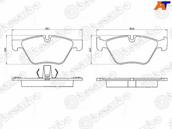 Колодки тормозные передние FL-FR SAT BMW (БМВ) 5 серия  F10 (2009-2017) F10 седан дорестайлинг, рестайлинг, седан