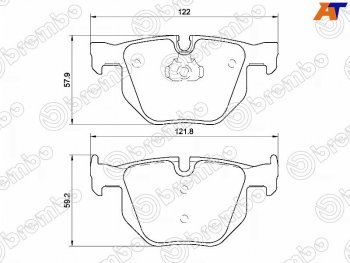 Колодки тормозные задние RH-LH SAT BMW X5 E70 рестайлинг (2010-2013)