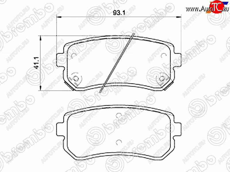 3 589 р. Колодки тормозные задние RH-LH SAT KIA Ceed 3 CD хэтчбэк (2018-2024)  с доставкой в г. Таганрог