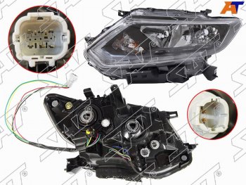 12 749 р. Фара левая (галоген, ДХО, с электрокорректором) SAT  Nissan X-trail  3 T32 (2013-2018) дорестайлинг  с доставкой в г. Таганрог. Увеличить фотографию 1