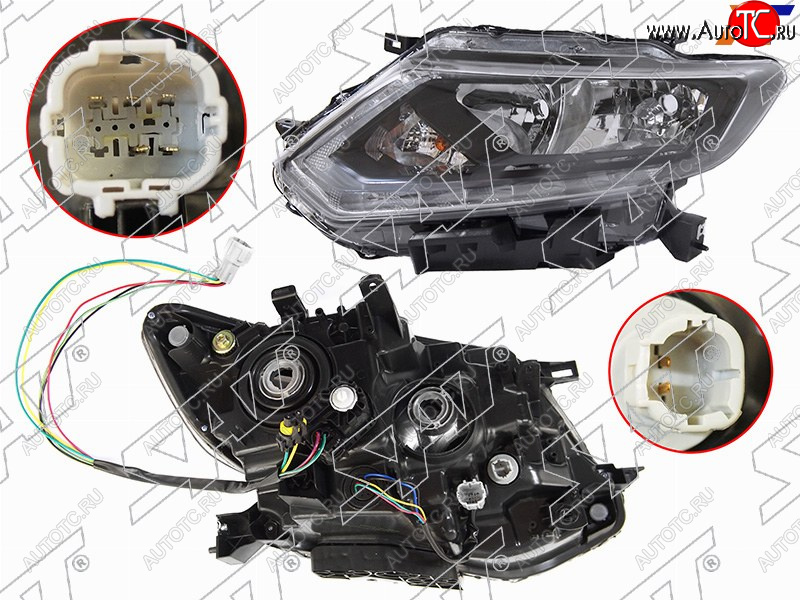 12 749 р. Фара левая (галоген, ДХО, с электрокорректором) SAT  Nissan X-trail  3 T32 (2013-2018) дорестайлинг  с доставкой в г. Таганрог