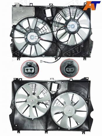 13 599 р. Диффузор радиатора в сборе SAT Lexus RX350 AL20 дорестайлинг (2015-2019)  с доставкой в г. Таганрог. Увеличить фотографию 2