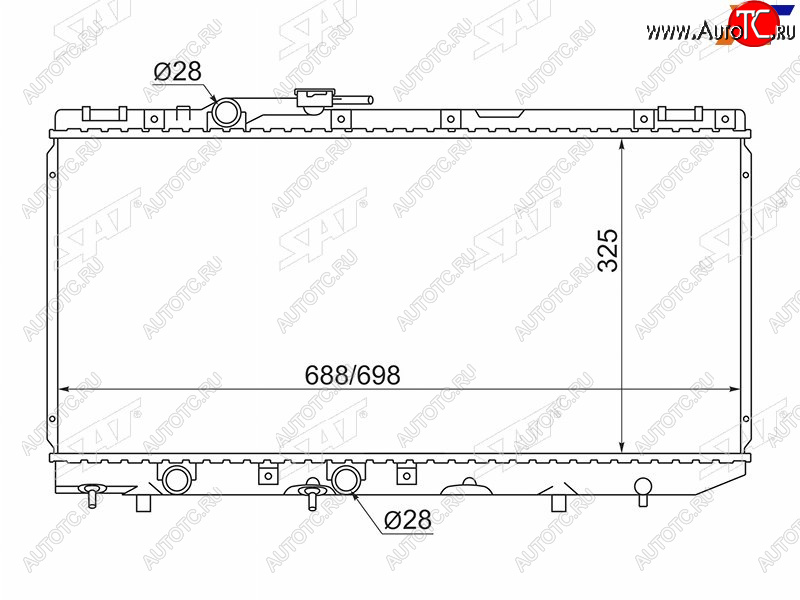7 549 р. Радиатор SAT  Toyota Corsa  L50 (1994-1997) седан дорестайлинг  с доставкой в г. Таганрог