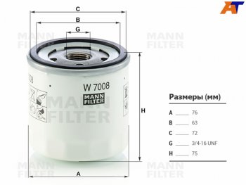 Фильтр масляный MANN Ford Focus 1 седан дорестайлинг (1998-2002)