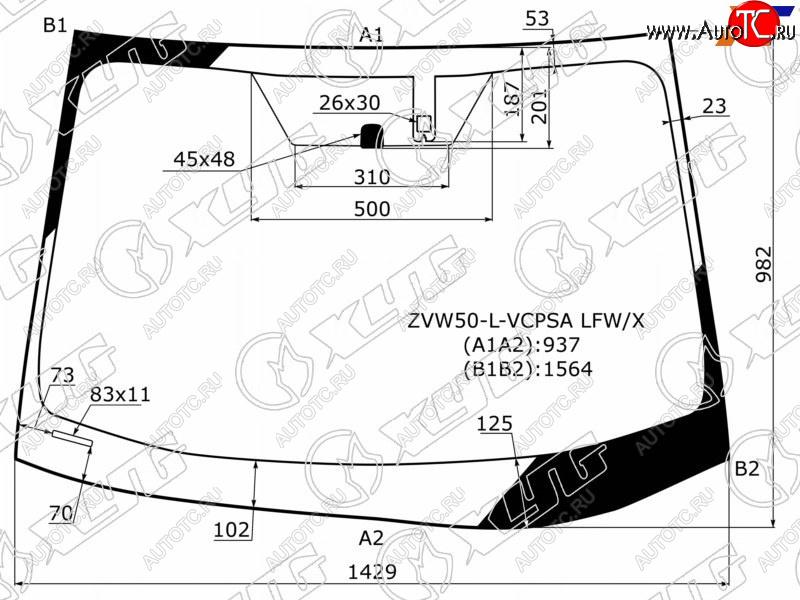 15 199 р. Стекло лобовое (Антенна Датчик дождя) XYG  Toyota Prius  XW50 (2015-2025) дорестайлинг, рестайлинг  с доставкой в г. Таганрог