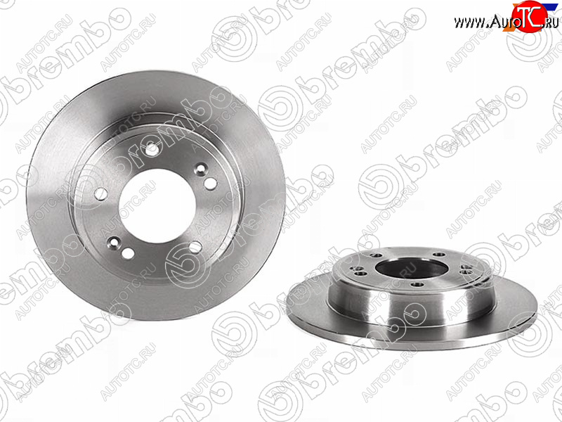 3 499 р. Диск тормозной задний Ø262mm BREMBO KIA Cerato 3 YD дорестайлинг седан (2013-2016)  с доставкой в г. Таганрог