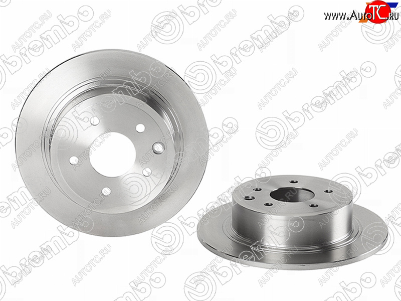 4 849 р.  Диск тормозной задний Ø291.5 BREMBO  Nissan Juke (1 YF15), Qashqai (1), Qashqai +2 (1), Serena (C26,  C27), Teana (1 J31,  2 J32,  3 L33)  с доставкой в г. Таганрог