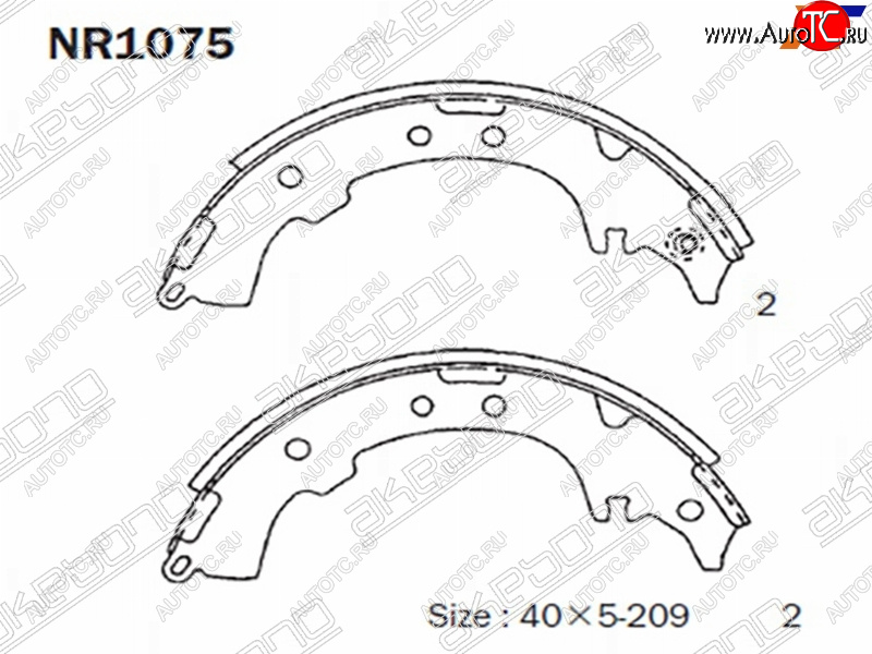 2 199 р. Колодки тормозные зад барабанные RR SAT  Toyota Gaia  XM10 - Rush  J200  с доставкой в г. Таганрог