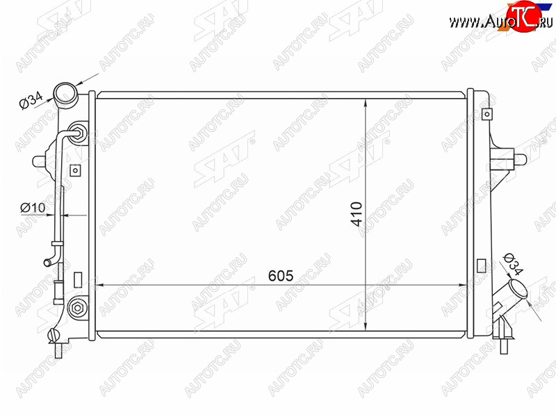 14 499 р. Радиатор охлаждающей жидкости SAT   KIA Seltos - Soul  SK3  с доставкой в г. Таганрог