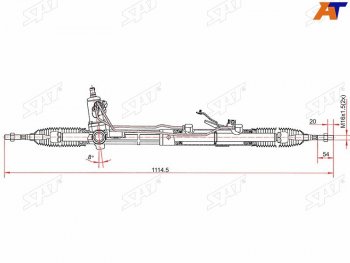 Рейка рулевая 2,7 LHD SAT Hyundai Santa Fe TM рестайлинг (2020-2022)