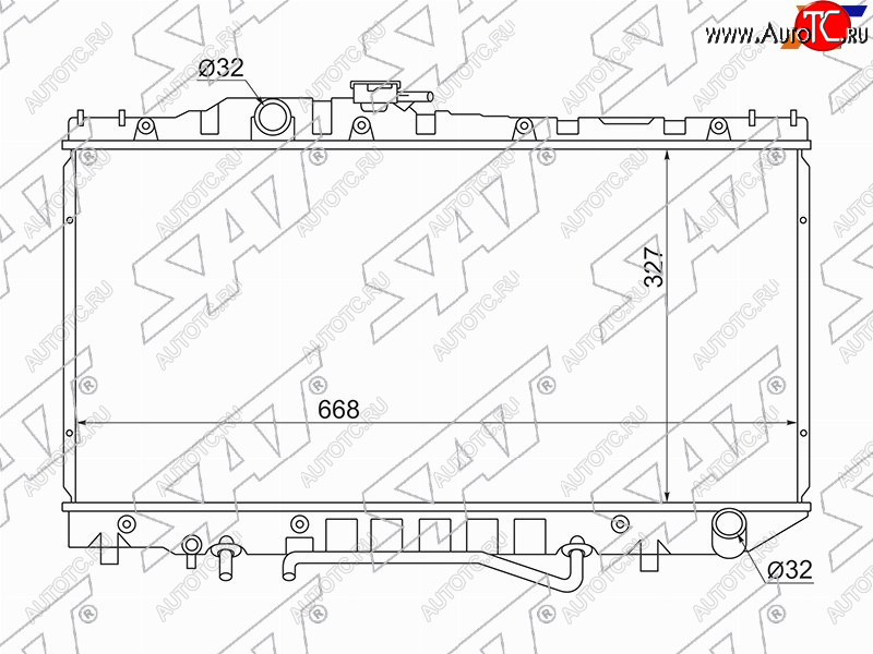 8 249 р. Радиатор SAT Toyota Corona T190 седан дорестайлинг (1992-1994)  с доставкой в г. Таганрог