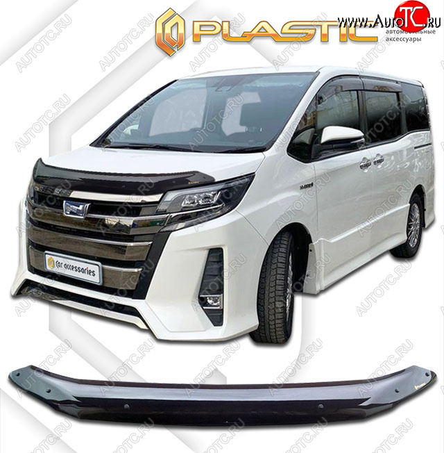 1 979 р. Дефлектор капота (Япония) CA-Plastic  Toyota Noah ( 3,  R80) (2014-2021) дорестайлинг, рестайлинг (classic черный, без надписи)  с доставкой в г. Таганрог