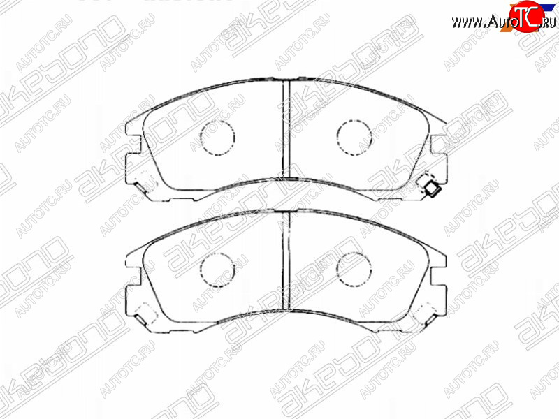 2 439 р. Колодки тормозные перед FR-FL SAT Mitsubishi Outlander CU (2003-2009)  с доставкой в г. Таганрог