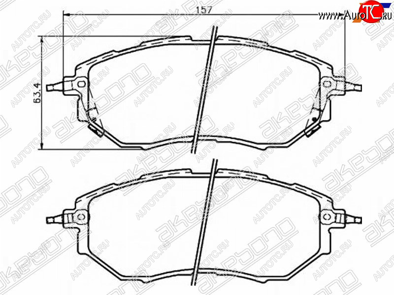 3 069 р. Колодки тормозные перед FL-FR SAT Subaru Legacy BH/BE12 универсал (1998-2003)  с доставкой в г. Таганрог