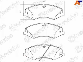 Колодки тормозные перед FL-FR SAT Land Rover Range Rover Sport 1 L320 дорестайлинг (2005-2009)