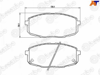 Колодки тормозные передние FL-FR SAT Hyundai (Хюндаи) Creta (Крета) ( GS,  SU) (2015-2022),  I30 (и30) ( FD,  2 GD,  3 PD) (2007-2020),  I30 Fastback (и30)  PD (2017-2023), KIA (КИА) Ceed (Сид)  1 ED (2006-2012)