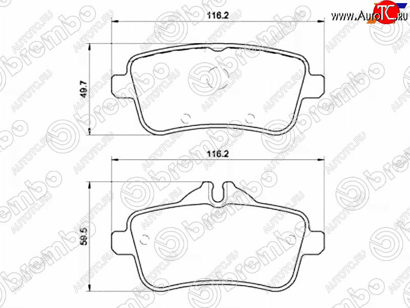 5 349 р. Колодки тормозные задние RH-LH SAT Mercedes-Benz ML class W166 (2011-2015)  с доставкой в г. Таганрог