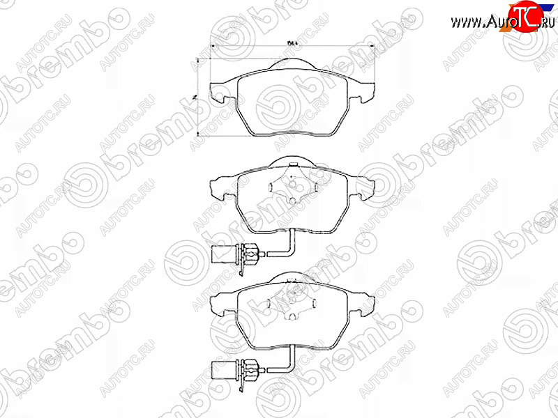 5 449 р. Колодки тормозные FR SAT  Audi A4 B7 седан (2004-2008)  с доставкой в г. Таганрог