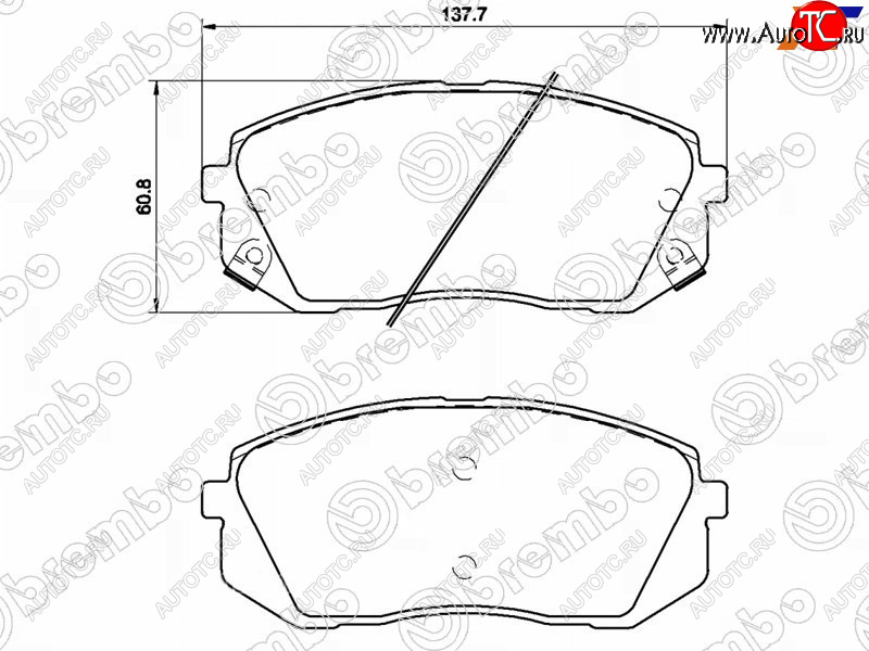 4 599 р. Колодки тормозные передние FL-FR SAT Hyundai I40 1 VF дорестайлинг седан (2011-2015)  с доставкой в г. Таганрог