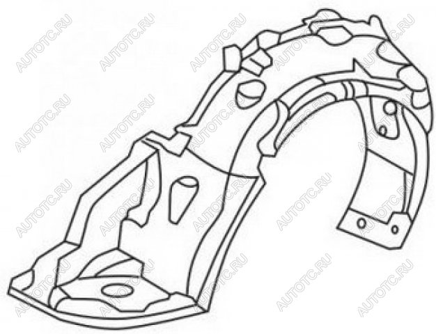 1 269 р. Левый подкрылок передний TYG  Honda Civic  EJ,EK,EM (1995-1998) седан дорестайлинг, хэтчбэк 3 дв. дорестайлинг  с доставкой в г. Таганрог