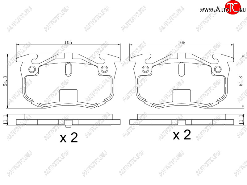 1 039 р. Колодки тормозные задние RH-LH SAT  Peugeot 206  седан (2006-2009), Renault Megane ( LA,  KA) (1995-2003)  с доставкой в г. Таганрог