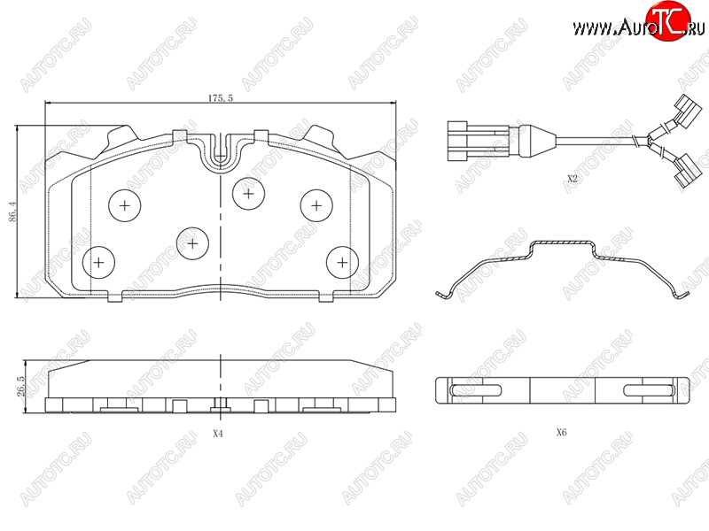 4 799 р. Колодки тормозные перед FL-FR SAT  ГАЗ ГАЗель Next ( A21,A22, С41, С42,  A21,A22, С41, С42, Фермер,  A60,A63, A64,  A62,А65,  A31,A32, C45, C46) - ГАЗель NEXT Citiline  А68 (система Wabco PA с датчиком)  с доставкой в г. Таганрог