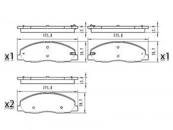 1 229 р. Колодки тормозные перед FL-FR SAT  ГАЗ ГАЗель Next ( A21,A22, С41, С42,  A21,A22, С41, С42, Фермер,  A60,A63, A64,  A62,А65,  A31,A32, C45, C46) - ГАЗель NEXT Citiline  А68  с доставкой в г. Таганрог. Увеличить фотографию 1